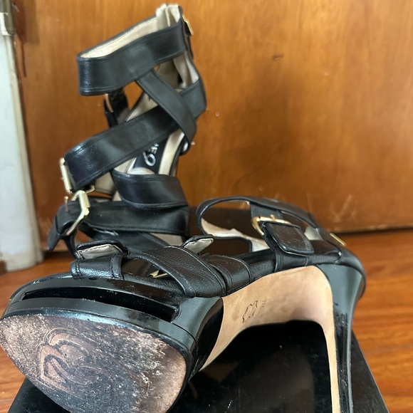 Used blk cloud 9 strappy heels. - Picture 3 of 7
